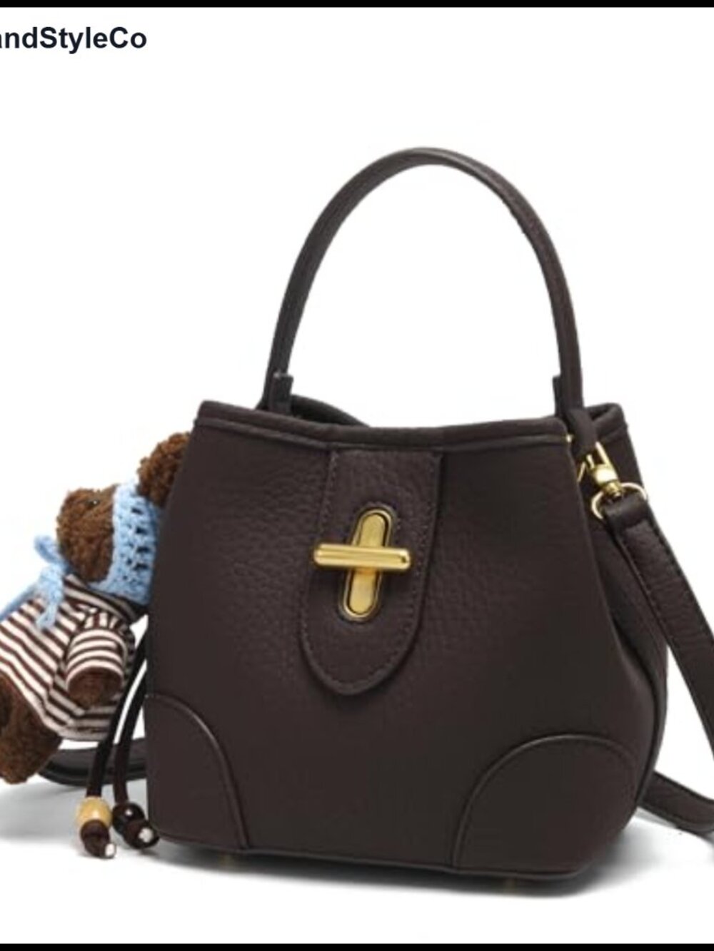 Mini Top Handle Satchel Crossbody Bag PU Leather Adjustable Strap